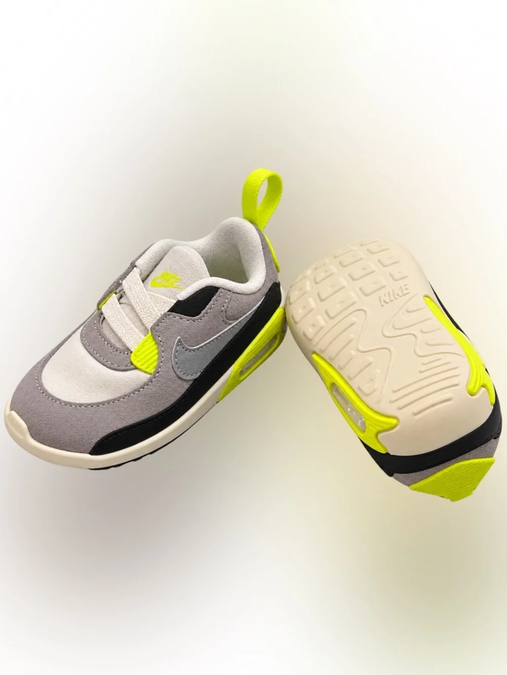 Nike Kids' Grey & Neon Yellow Athletic Shoes